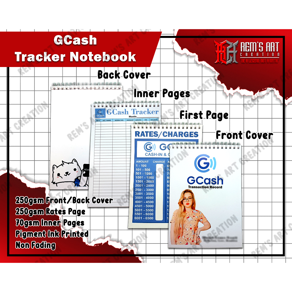 Gcash Tracker Notebook A5 Size And Qr Code 4x6 Inches Shopee Philippines 8280