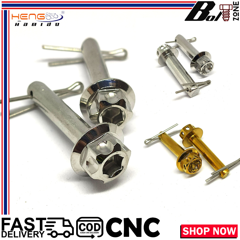 HENG STAINLESS FOOTREST PIN BOLTS ALL MIO / AEROX / RAIDER FI / RAIDER