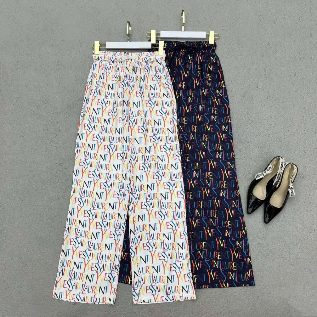 Lansite IceSilk cool Trousers Loose Fit Plain straight pants | Shopee ...