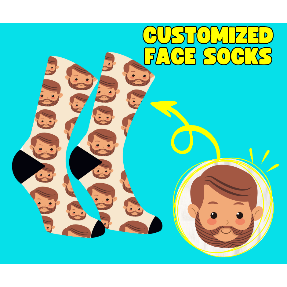 Customized Face Socks (Family Socks, Pet Socks, Couple Socks, Gift ...