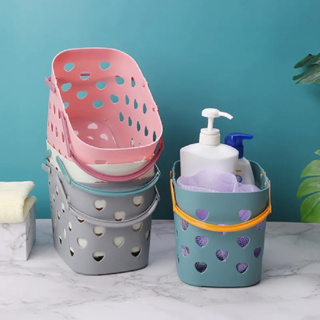 1pc Cartoon Portable Toiletry Basket Bathroom Storage Basket For Students  To Organize Bath Supplies