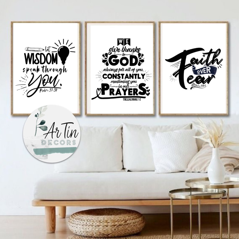 Bible Verse Decor Minimalist Wall Frame / Bible Verse Art Frame / Wall ...