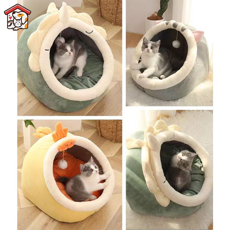 Cat Bed Dog Bed Cartoon Pet Bed Foldable Removable Washable Pet