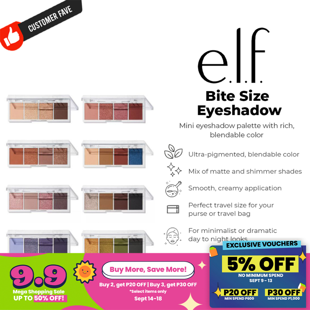 Elf Bite Size Eyeshadow Palette Creamy, Blendable, UltraPigmented