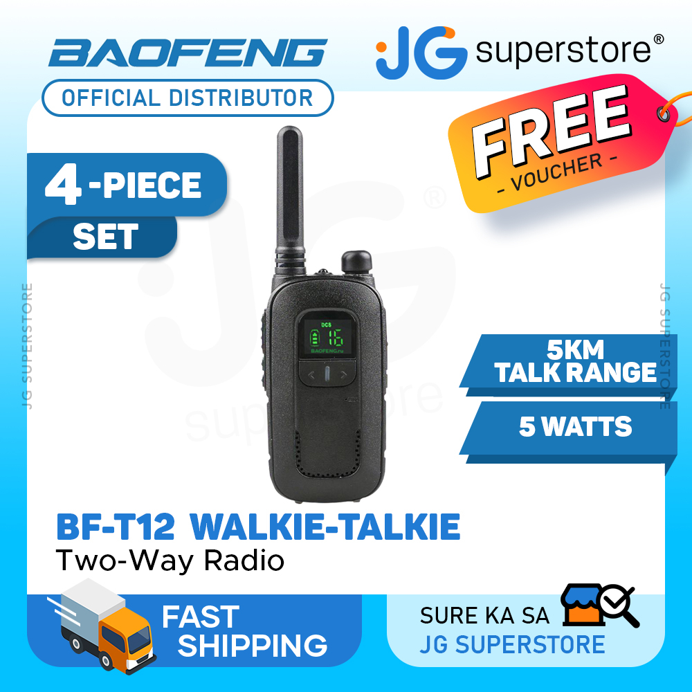 BaoFeng BF-T12 (Single & Set of 2/3/4) Walkie-Talkie UHF Transceiver 5W ...