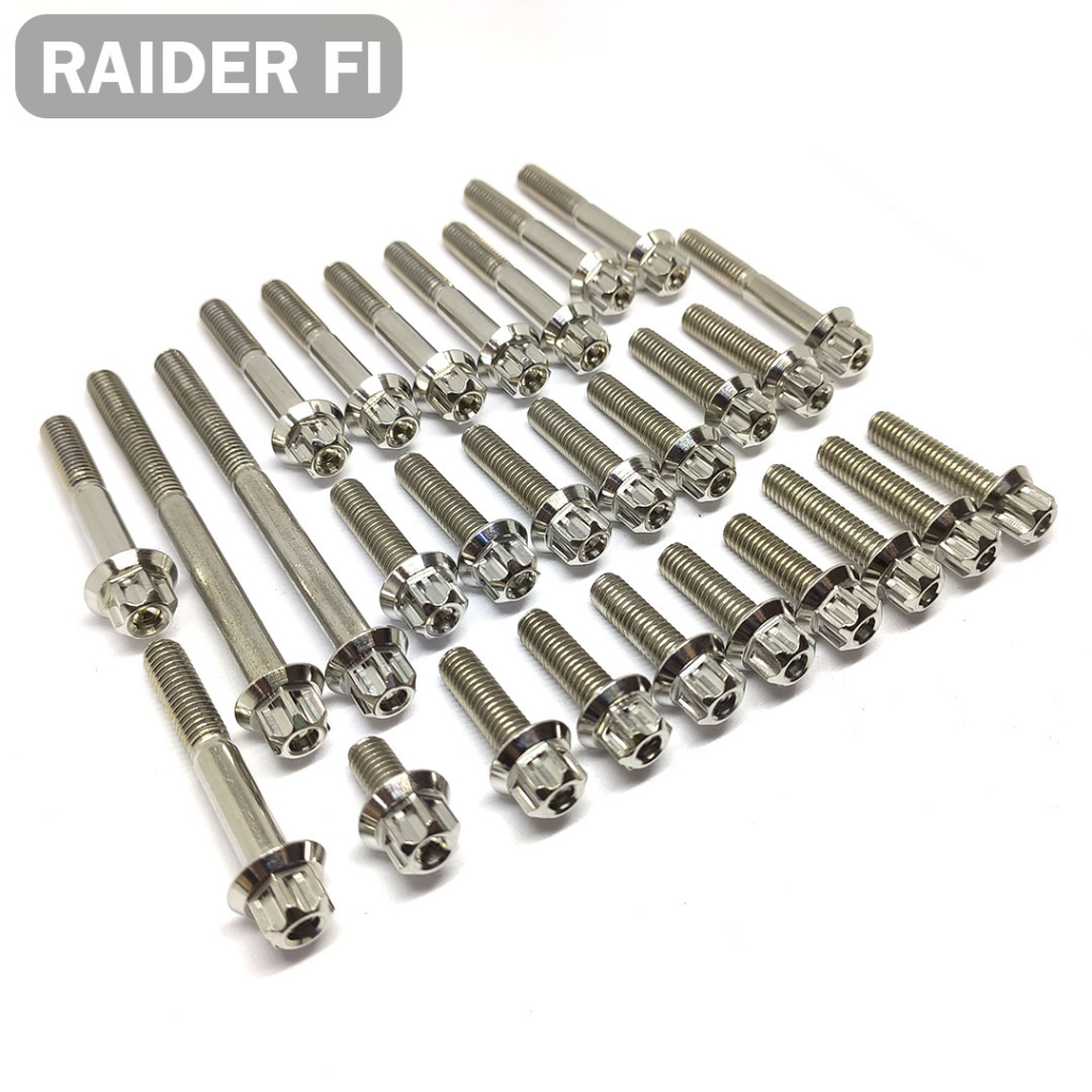 SC SIAM STAINLESS CRANKCASE BOLT SET RAIDER R150 CARB / MIO SPORTY ...
