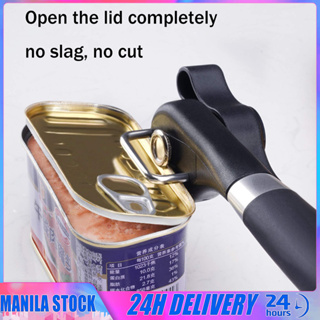 Can Opener Manual Handheld Powerful Manual Easy Open Ring Pull Smooth Edge  Cutting Can Opener Heavy Duty Built-In Bottle Opener