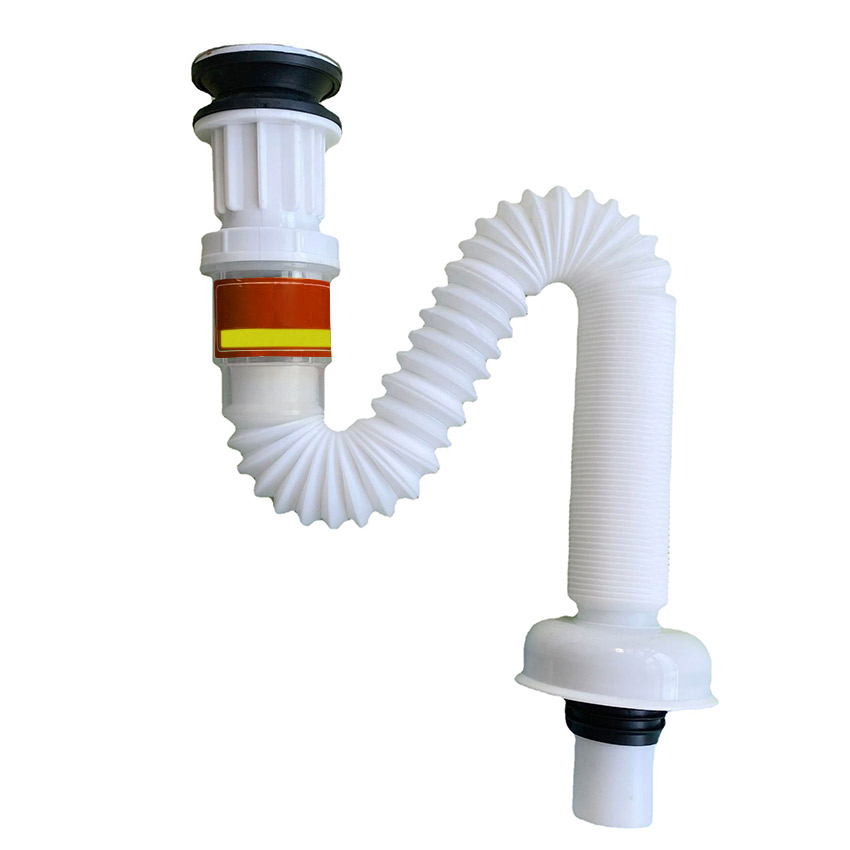 thumbnail image 2 of 4 Pcs Flexible And Expandable Drain Pipe Tube S Trap, Universal Plastic Angle Simple Extension Tube For Kitchen Bathroom Sink Sewer Drain Wash Basin 2 of 10
