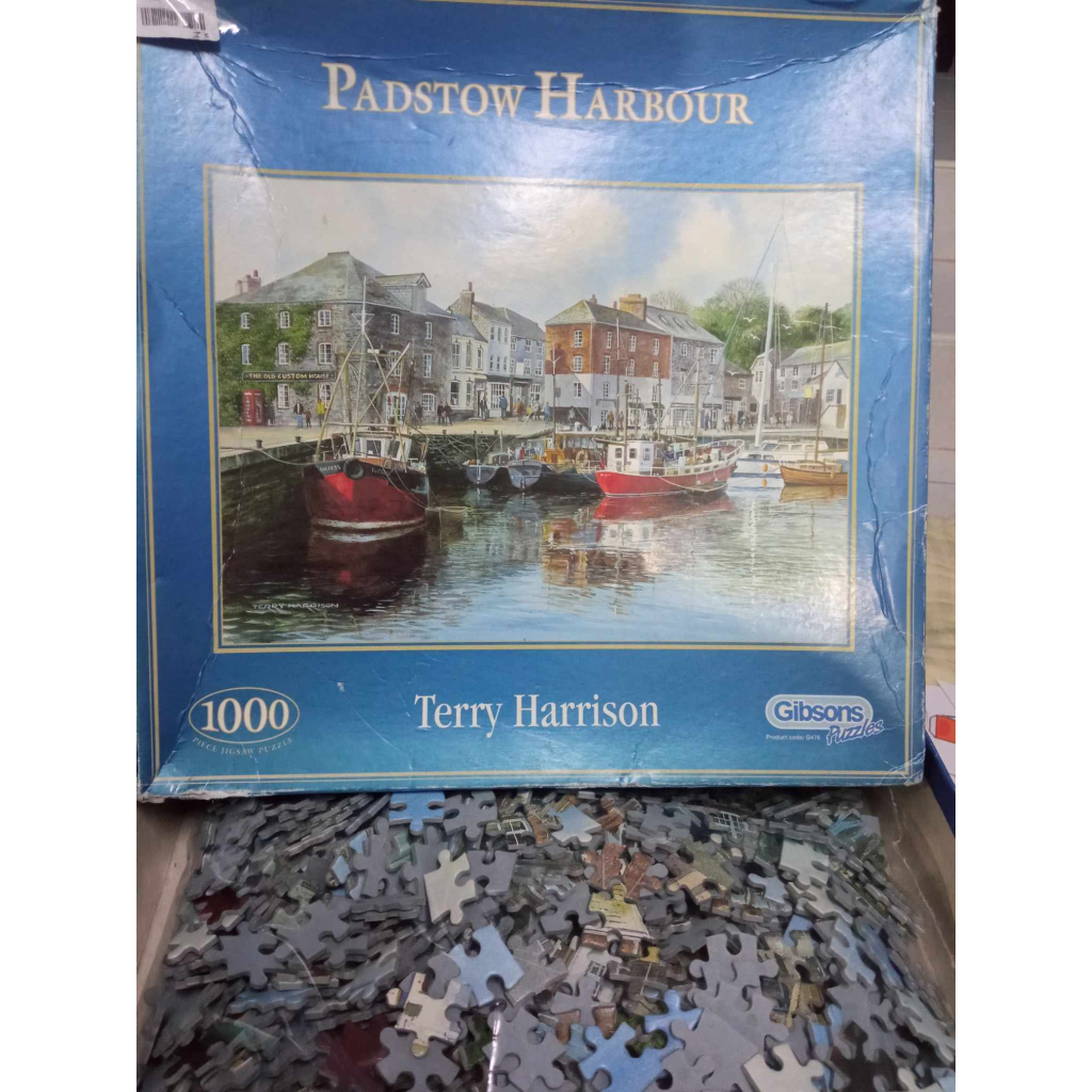Jigsaw Puzzle padstow harbour 1000 pcs Gibson Complete sealed Kids Toys Family Puzzles Games ...