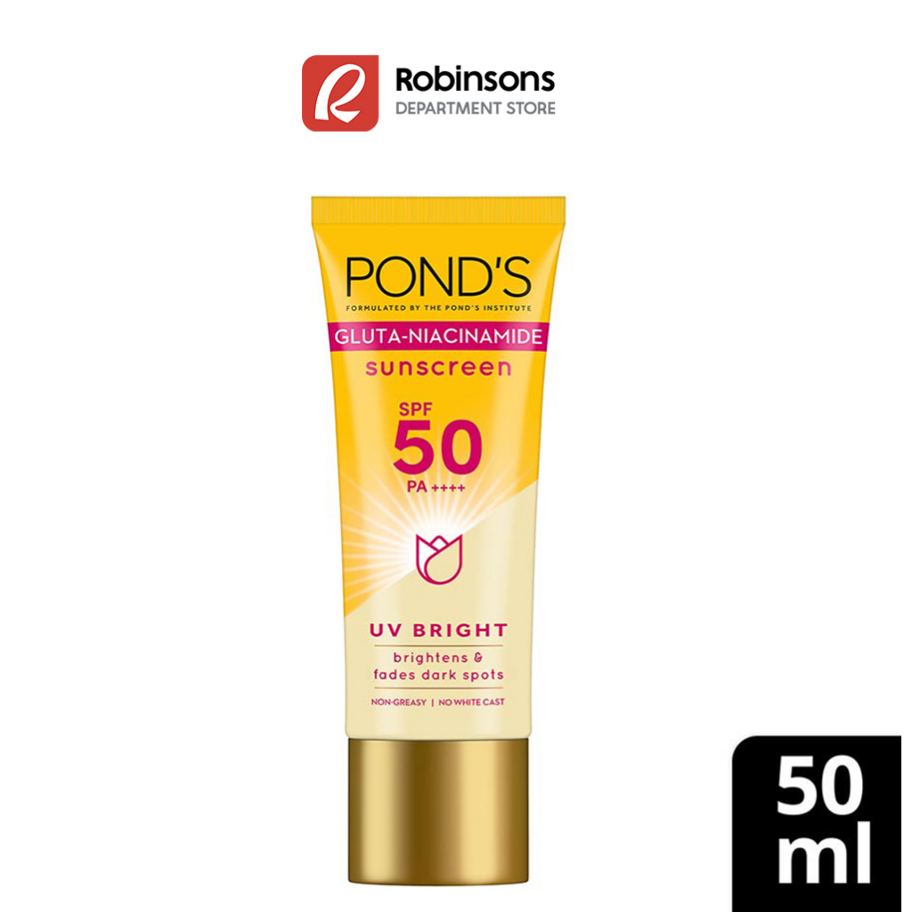 Ponds Uv Sunscreen Uv Bright With Gluta Niacinamide For A Spot Less Glow 50ml Shopee Philippines 1268