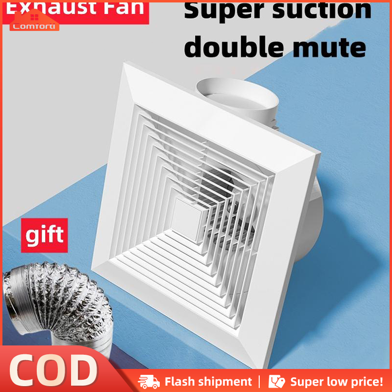 8 inch exhaust fan ceiling mute large suction louver ventilation