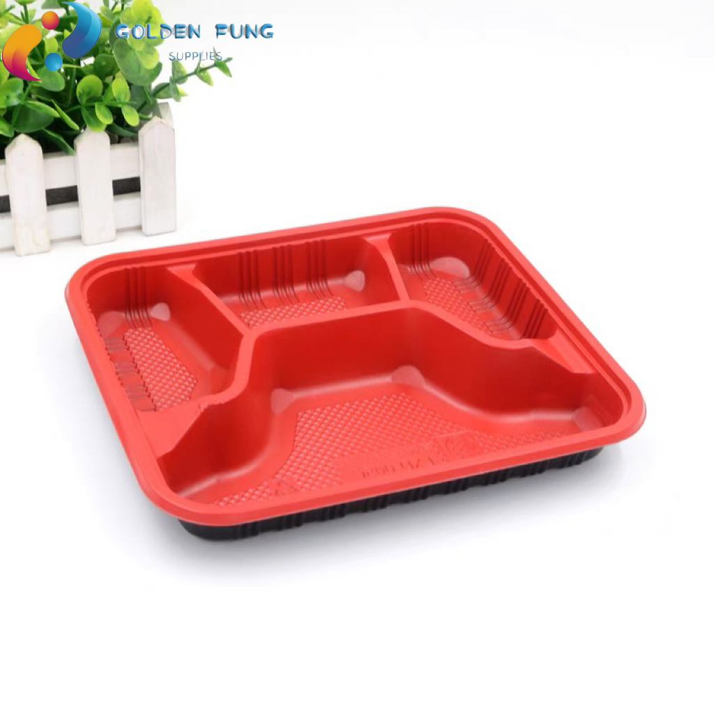 Disposable bento box, 45 zones, environmentally friendly plastic lunch