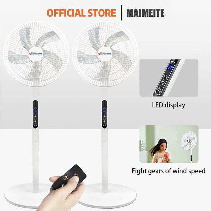 Maimeite 16 Inch Remote Control Floor Fan 5 Blade Strong Wind electric ...