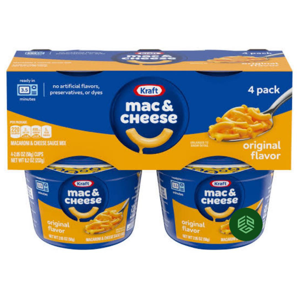 Kraft Easy Mac Original Macaroni & Cheese Microwavable Dinner 4pcs