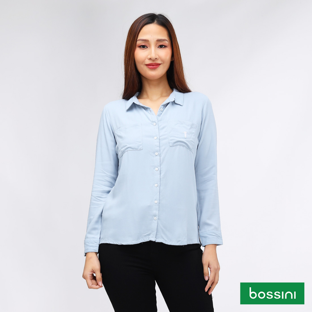 Bossini Ladies Woven Bold Twill Rayon Long Sleeve Polo OLT04-0602 ...