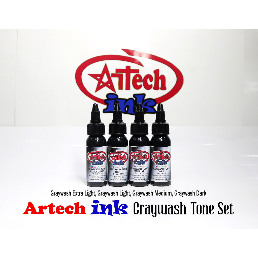 ARTECH INK GRAYWASH TONE COLORS SET (Originally Filipino Made Tattoo ...