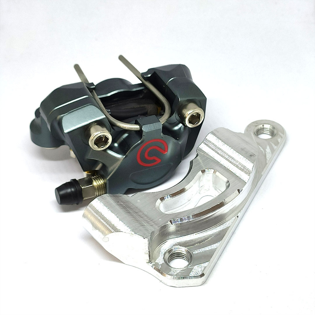 BREMBO DORAEMON 2 POT BRAKE CALIPER WITH BRACKET WAVE / XRM / MIO