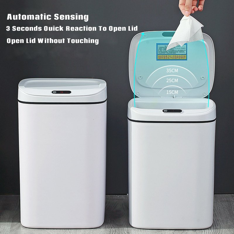 Intellegent Smart Trash Bin Automatic Induction Trash Can Rechargeable/Battery Operated Garbage