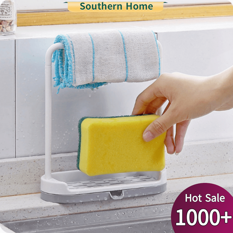 A45 COD【Manila】Kitchen Sponge Holder Soap Dish Cloth Towel Hanger ...