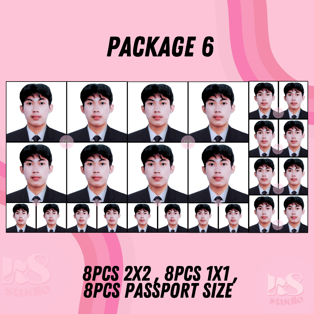 Ink8 Id Pictures Package Photo Printing 1x1 2x2 Passport Size Photo Shopee Philippines 8415