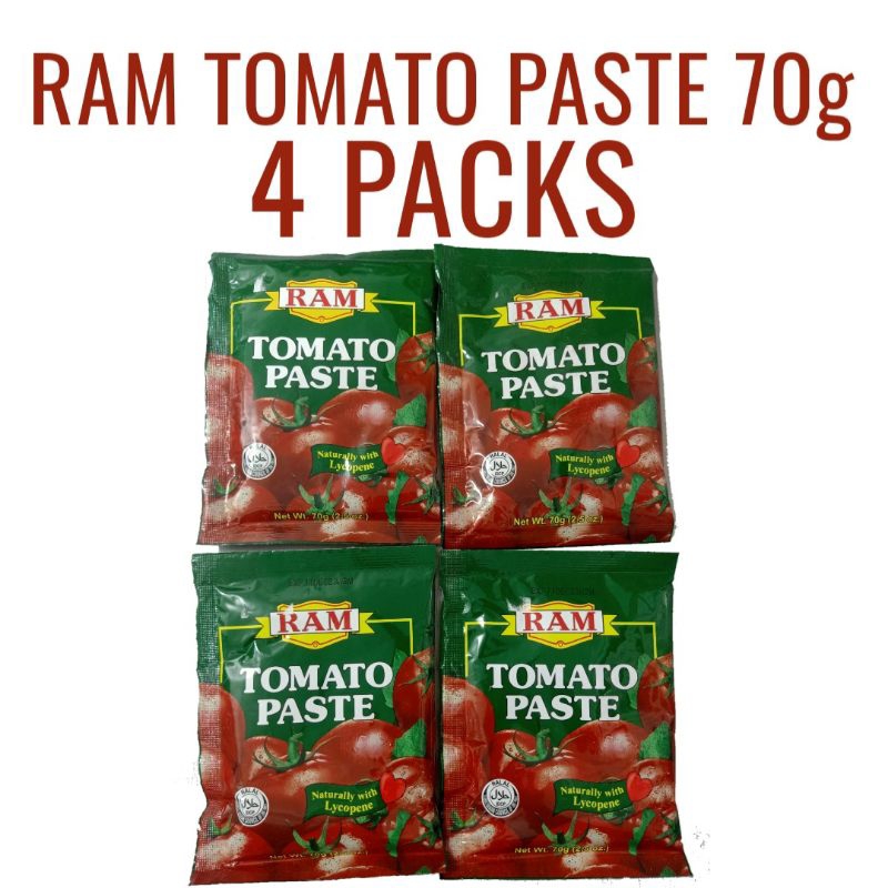 Ram Tomato Paste 70g 4 packs (Low Carb/Keto Friendly) Shopee Philippines