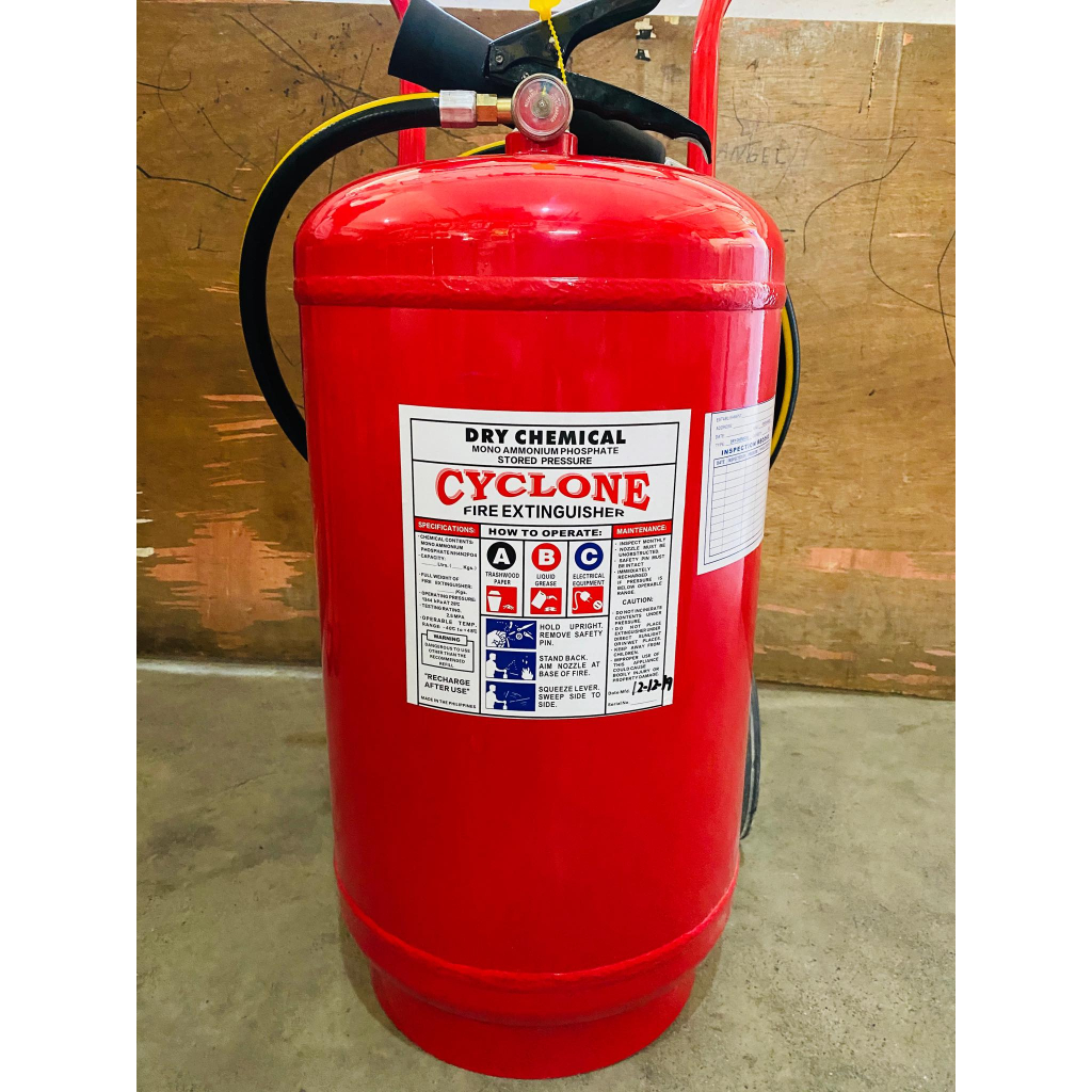 ABC 50LBS Fire Extinguisher Wheel Type 50 lbs Dry Chemical CYCLONE Shopee Philippines