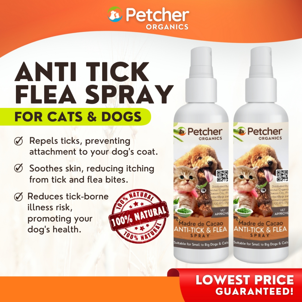 View of Petcher Anti Tick and Flea Spray Dog Spray for Tick Garapata and Flea ...