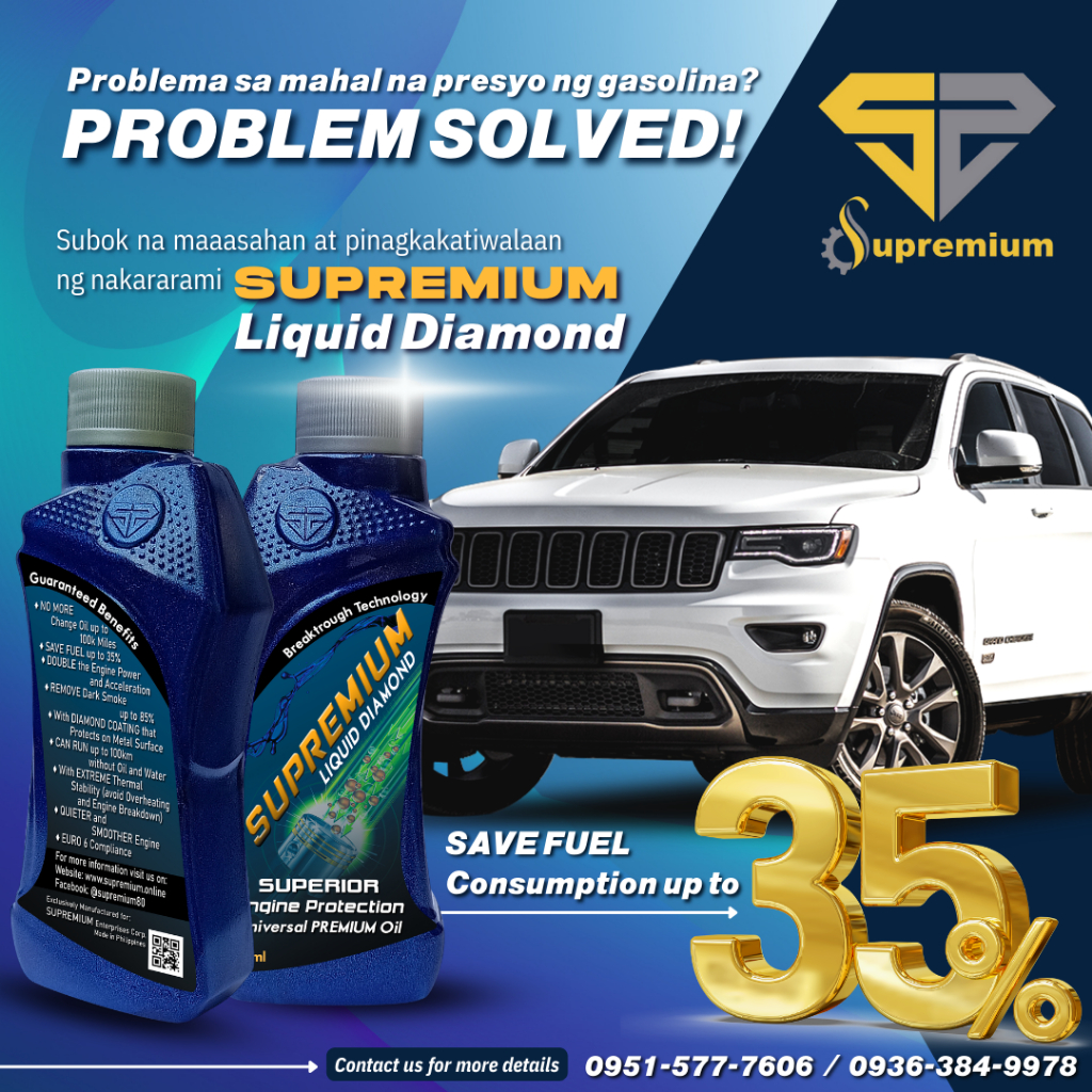 SUPREMIUM Liquid Diamond Engine Oil Booster 250mL | Shopee Philippines