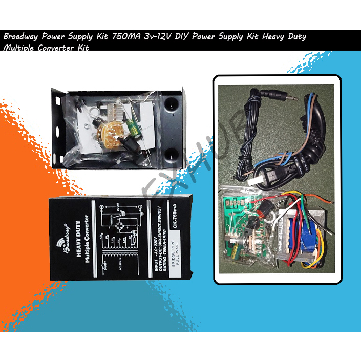 Broadway Power Supply Kit 750MA 3v12V DIY Power Supply Kit Heavy Duty