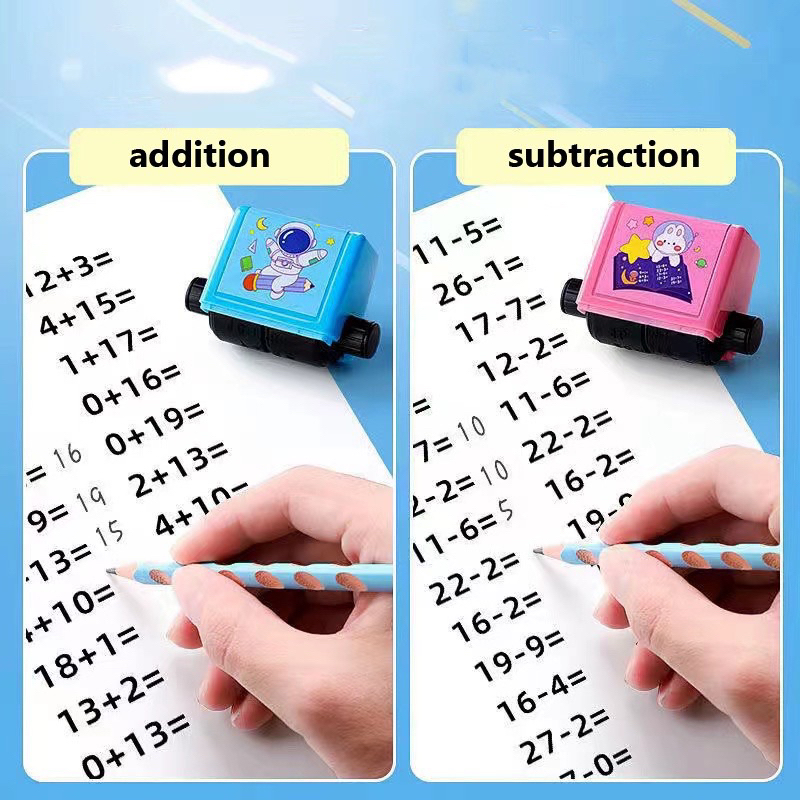 Number Rolling Stamp Addition And Subtraction Seal Stamp Math Practice ...
