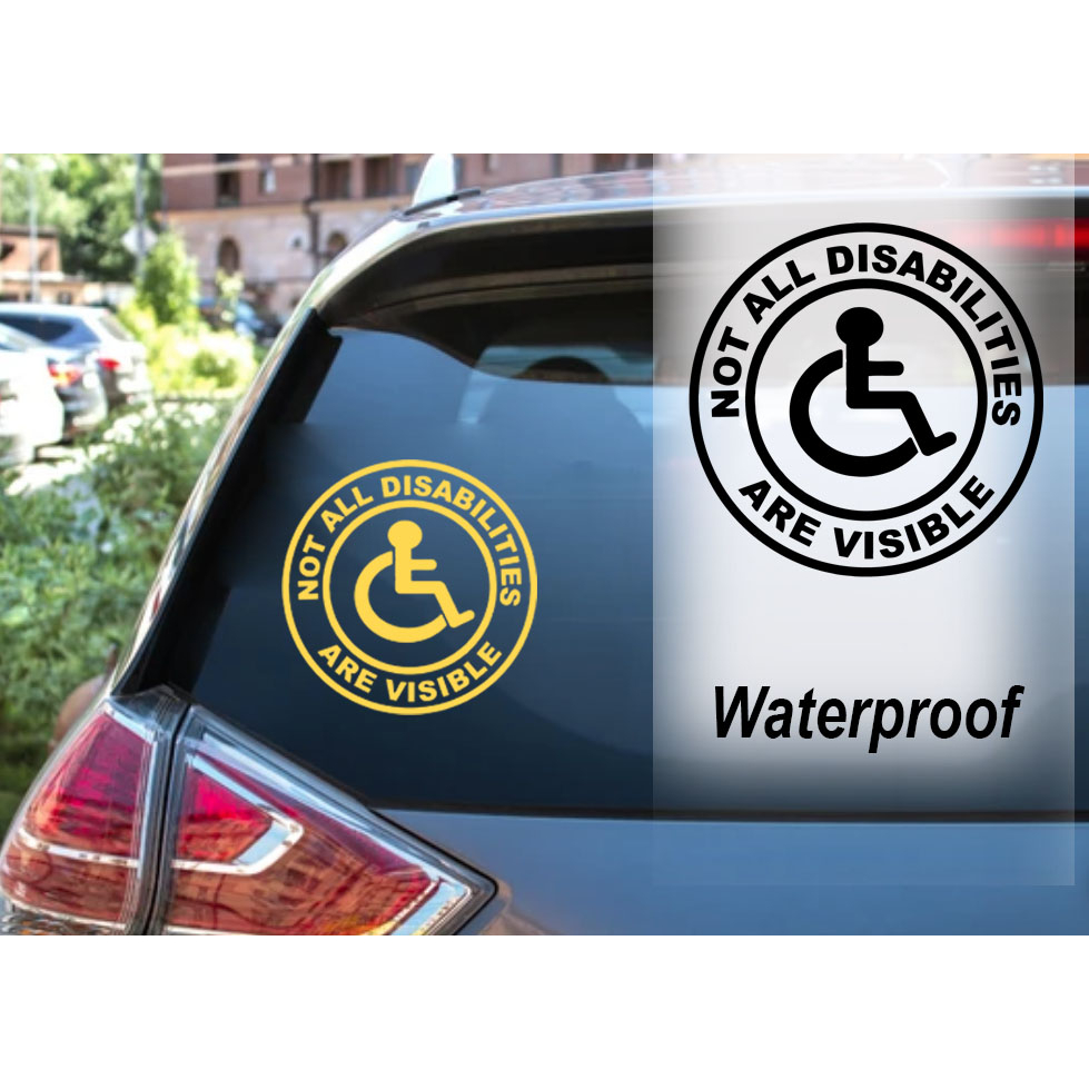 Not All Disabilities Are Visible Pwd Sticker Cars Vinyl Shopee