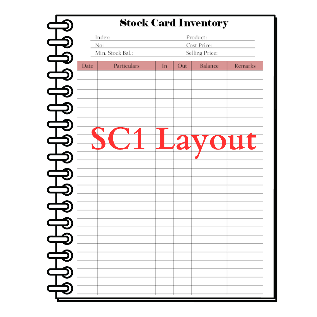 Stock Card Inventory Notebook Style / Stock Card Index Card like