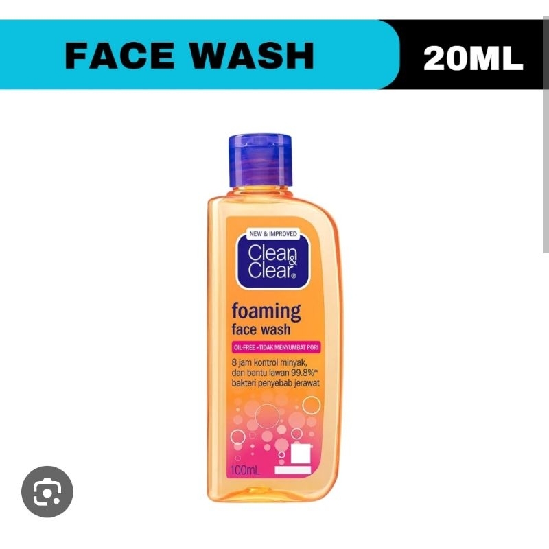 20ml Clean &Clear Foaming Face Wash Shopee Philippines