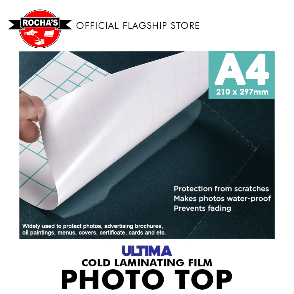 Ultima Cold Laminating Film - Photo Top - A4 SIZE / 10 SHEETS | Shopee ...