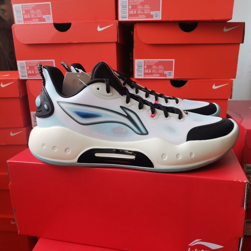 ORIGINAL LI-NING YUSHUAI RETRO ON COURT BASKETBALL WHITE BLACK MEN ...