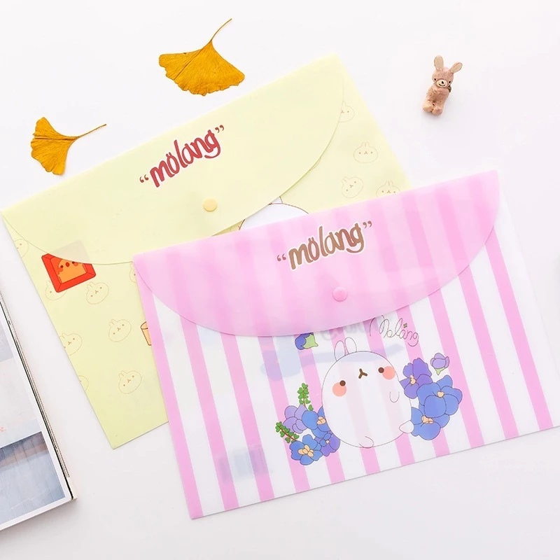 A4 plastic envelope cute cartoon file bag student stationery 1pc ...