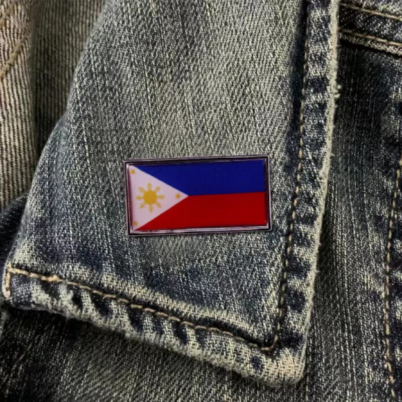 Philippines Flag Lapel Pins Metal Filipino Philippine Brooch Badge