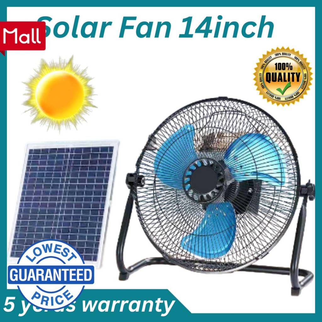 14inch Solar Outdoor 12v Dc Solar Stand Fan Solar Powered Electric Fan Solar Fan Shopee 3760