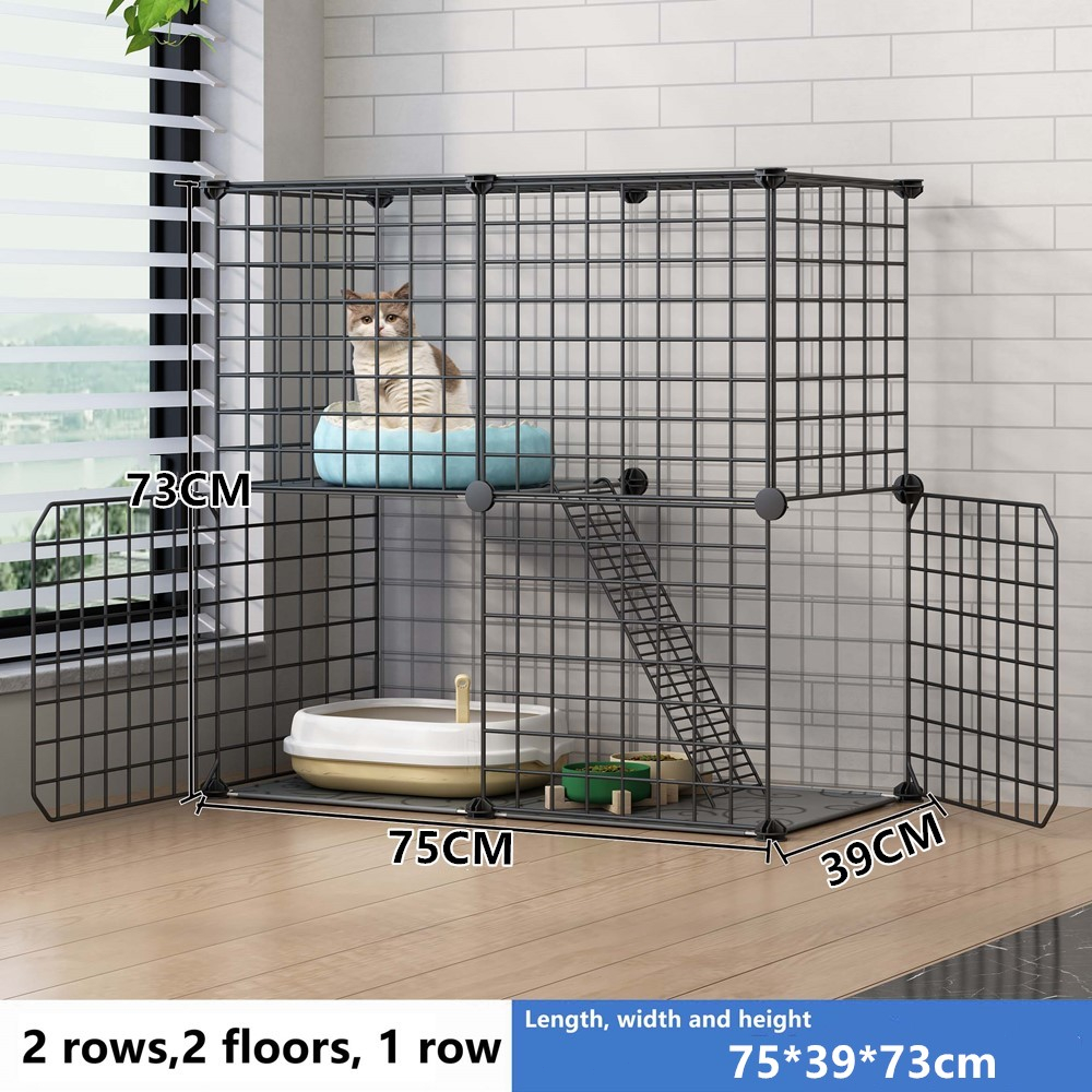 DIY 3 Tier Metal Antirust Cat Cage Stackable Cat House Cat Cage