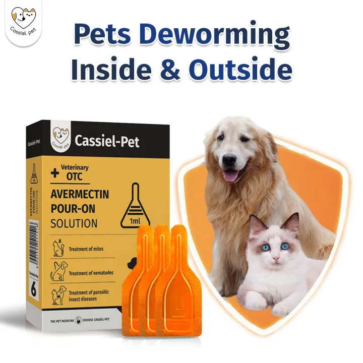CASSIEL PET Tick And Flea Spot Treatment For Cats & Dogs Repellent Anti