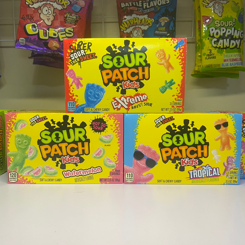 Sour Patch Kids 99g Watermelon . Tropical . Extreme Sour Soft & Cheey ...