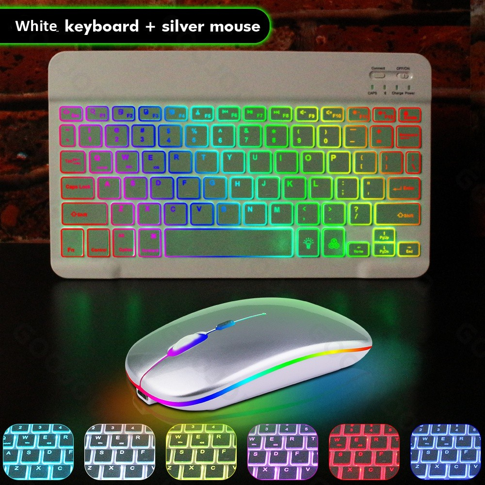 RGB Gaming Keyboard & Mouse Wireless, Keyboard & Mouse is rechargeable ...