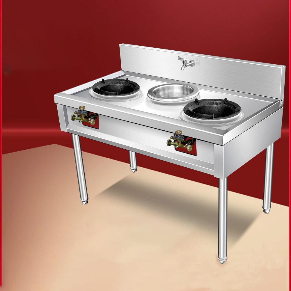 Hotel restaurant gas stove single and double stove, kitchen double