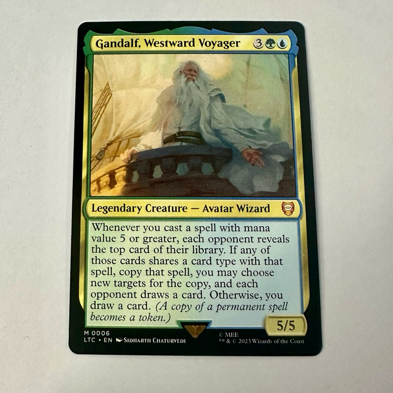 GANDALF, WESTWARD VOYAGER | LTR THE LORD OF THE RINGS | WIZARD MULTICOLOR |  MTG MAGIC THE GATHERING | Shopee Philippines