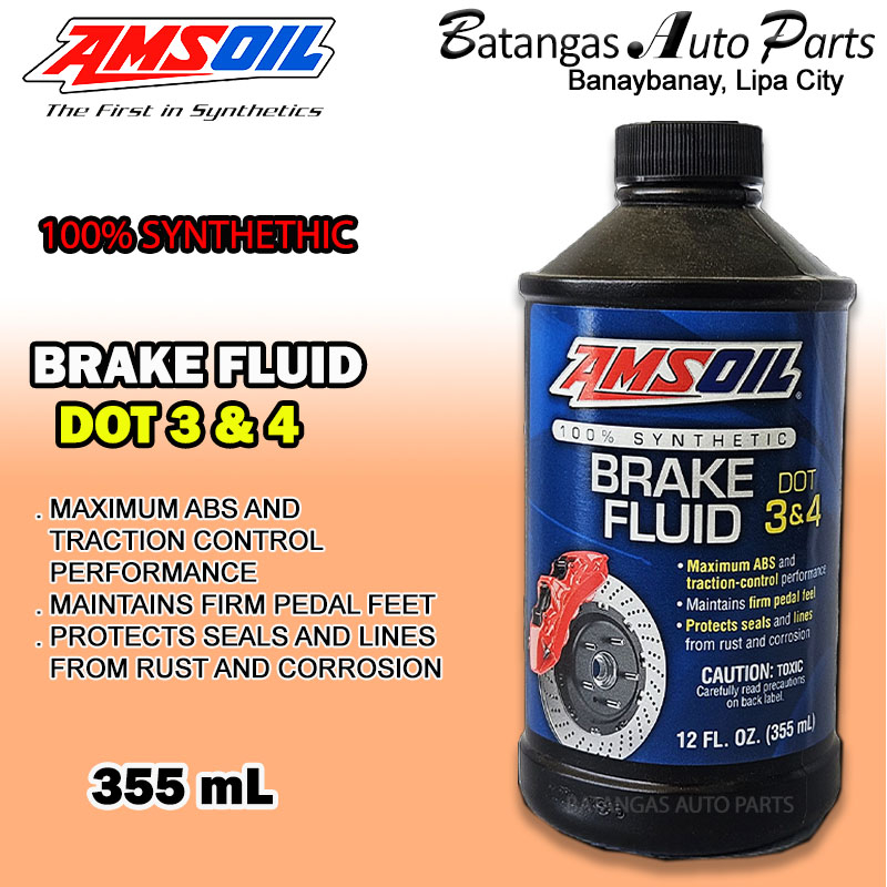 AMSOIL 100 SYNTHETIC BRAKE FLUID DOT 3 & 4 355ML Shopee Philippines