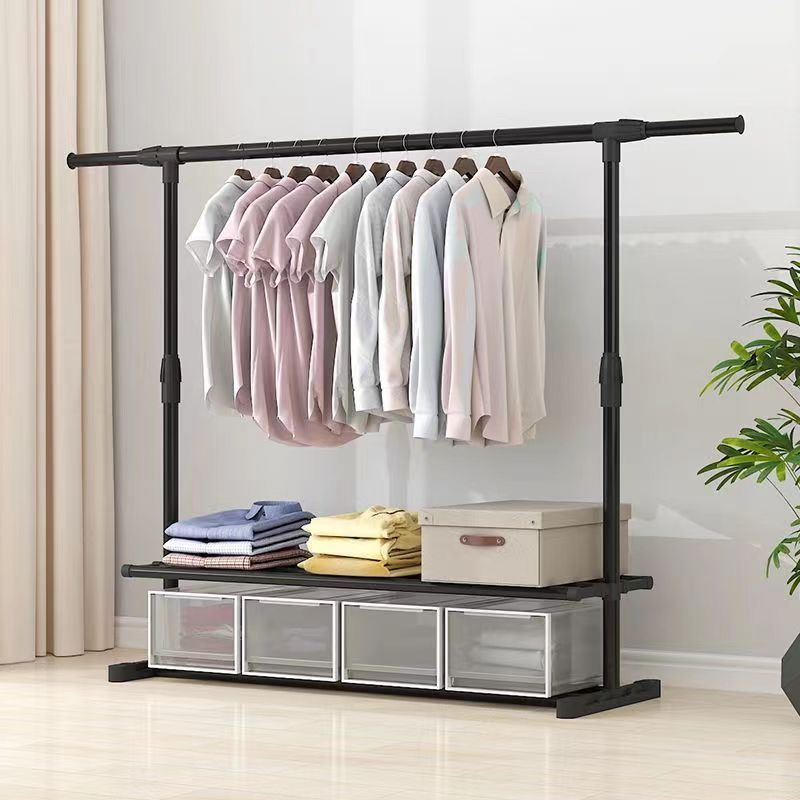 LHK Single Bar Clothe Drying Rack Indoor/Outdoot Single Railing Rack ...