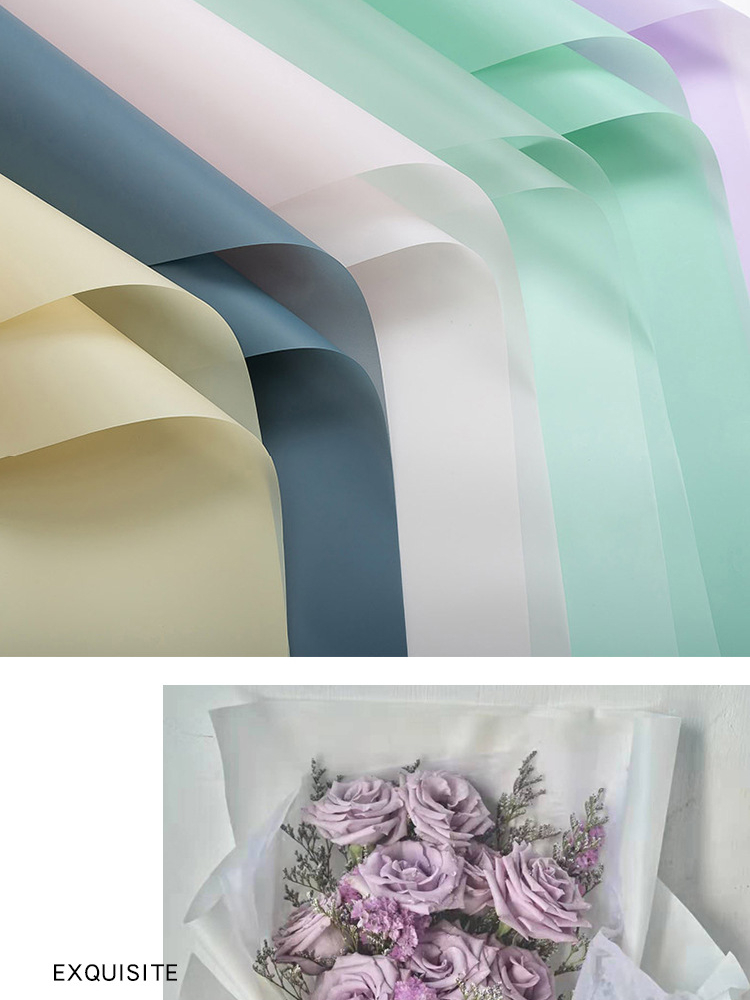 5pcs Beauty Waterproof Wrapping Floral Paper Monochrome Semi-permeable ...