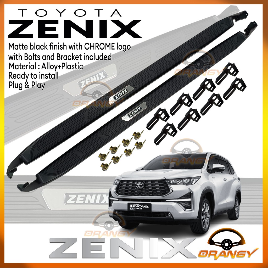 Toyota Innova ZENIX 2023 to 2024 OEM Stepboard Black Step board ...