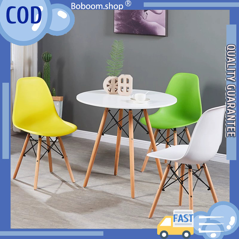 ♬COD♬ Study Chair Nodic Modern Eames Chair Wooden Stand Dining Chair Simple Office Chair