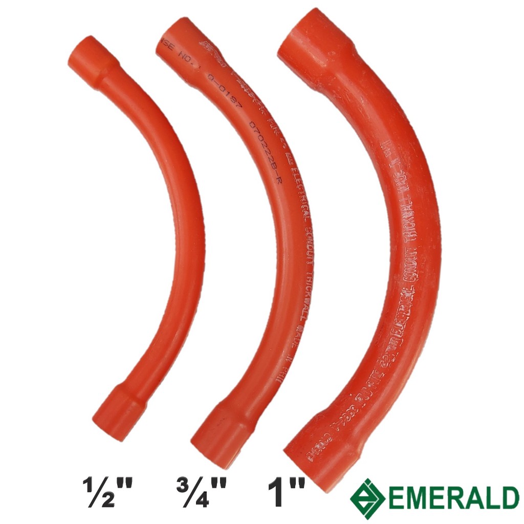 Emerald V2000 PVC Long Conduit Elbow 1/2", 3/4", 1" Shopee Philippines